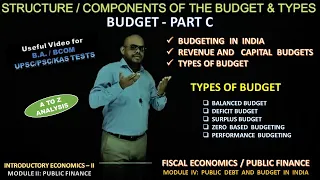 PART C - STRUCTURE  & TYPES OF BUDGET - PUBLIC FINANCE/FISCAL ECONOMICS - INTRODUCTORY ECONOMICS II