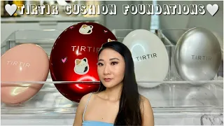 TIRTIR CUSHION FOUNDATION REVIEW: red, pink, white & sliver cushions