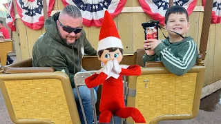 Caleb and ELF on the SHELF GO to SILVER DOLLAR CITY and RIDE RIDES with Mom and Dad!