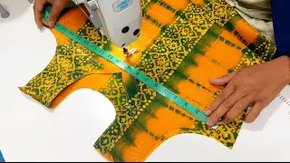 কামিজ ও বক্রম দিয়ে গলা এবং সাইট ফাড়া সেলাই সোজা করার  পদ্ধতি /Kameez Cutting & Sewing A to Z Full