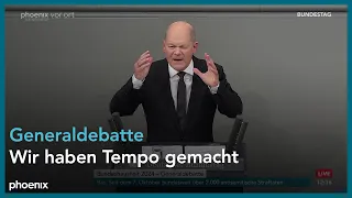 Bundeskanzler Olaf Scholz zur Generaldebatte zum Bundeshaushalt 2024 am 31.01.24