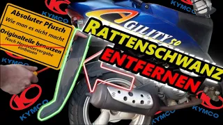 Roller Kymco Agility 50 | Rattenschwanz-Schutzblech abbauen | Kennzeichenhalter | Sportlicher Look?