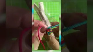 Quick tutorial | 3 Strand Ringbolt Hitching | Cotton cord dog leash with paracord type 1