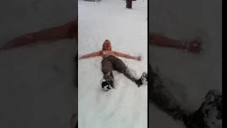 topless snow angle [challange]