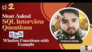 SQL Window Function with Example asked in Interview- RANK,DENSE_RANK,ROW_NO,LEAD/LAG | SQL in HINDI