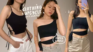 UPCYCLING OLD CLOTHES ♻️ | Upgrade your old boring shirts *super easy* | VILLAMOR TWINS
