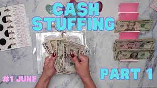 Paycheck Cash Stuffing | #1 June | Part 2 | Sinking Funds | Cash Envelopes | Round 1 #bcl #cash