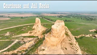 Courthouse and Jail Rocks - Drone Video