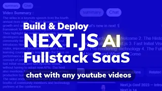 Build & Deploy Fullstack AI SAAS Application and chrome extension [Next.js 14, OpenAI API, Stripe]