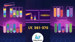 Tic Tac Toe Glow XoXo Water Sort Levels 361-370 Gameplay Walkthrough | Momicin