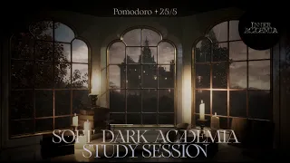 Study at the Soft Dark Academia Chamber 🏰･ﾟ✧ Pomodoro 25/5 🌧️･ﾟ✧2 hrs ✧･ﾟ