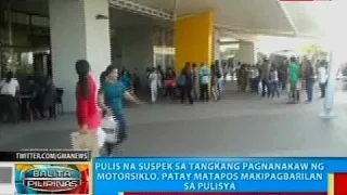 Pulis na suspek sa tangkang pagnanakaw ng motorsiklo, patay matapos makipagbarilan sa pulisya