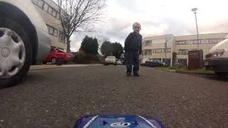 rc car with gopro hero3 comes off.