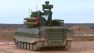 Российский робот танк «УРАН 9» тест испытания видео 2017 Russian Uran 9 robot tank tests in Moscow