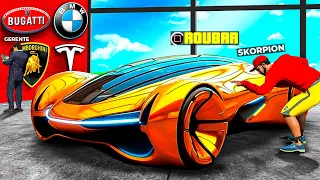 Roubando TODOS OS CARROS Da CONCESSIONÁRIA!! (gta 5)