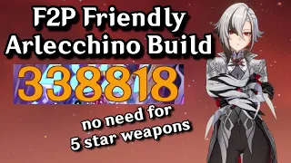 F2P Arlecchino Build! MONSTROUS Damage & Potential! | Genshin Impact