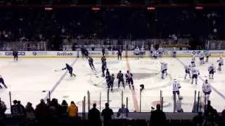 Blues/Maple Leafs. 12/12/13. Warm ups. 1st game.