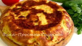 Все Смешали,залили-- Готово! Мясной ПИРОГ на сковороде