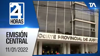Noticias Ecuador: Noticiero 24 Horas 11/01/2022 (Emisión Central)