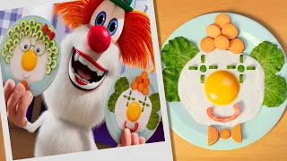 Booba 😉 ブーバ 🥚 Food Puzzle - Eggy Faces 🍳フードパズル-エギーフェイス ⭐ Funny cartoons for kids and teens