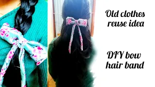 DIY bow band/Old clothes reuse ideas / #shorts