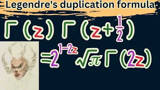 a beautiful gamma function identity -- Legendre's duplication formula.