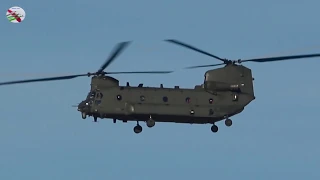 Chinook Firing Flares At RAF Donna Nook
