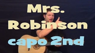 Mrs. Robinson (Simon and Garfunkel) Easy Strum Guitar Lesson - Chords How to Play Tutorial