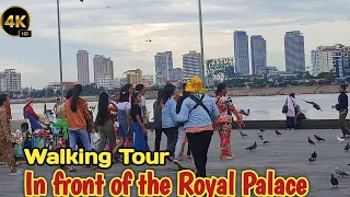 Walking tour along the Riverside in front of the Royal Palace