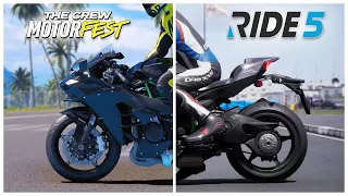 The Crew Motorfest vs Ride 5 | Engine Sound, Gameplay & Graphics Comparison