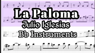 La Paloma Tenor Soprano Clarinet Trumpet Sheet Music Backing Track Play Along Partitura