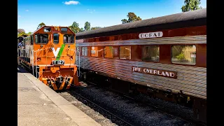 Y127 SHUNTING THE OVERLAND Passenger Cars at a very busy Maldon Railway Station - VGR