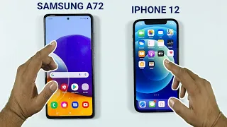 Samsung A72 vs iPhone 12 - SPEED TEST!