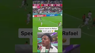 Speed reacts to Rafael Leao's goal #football