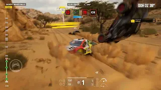 hitting a KO finisher in Dakar Desert Rally multiplayer
