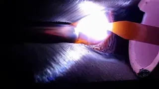 TIG WELDING  Tacking 8" carbon steel pipe