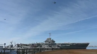 AMAZING SIGHT of 24-ship C-17 Globemaster Flyover in Charleston