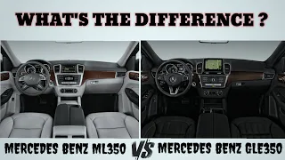 The difference between Mercedes benz ML350 and Mercedes benz GLE350