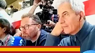 Reacción de Manolo Lama a los pitos al himno de España en la final de Copa Athletic-Mallorca