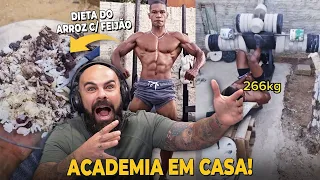 REAGINDO AO HOMEM QUE BOTOU O SHAPE COM ARROZ E FEIJÃO E ACADEMIA CASEIRA