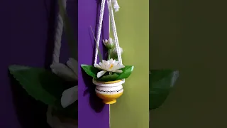 Pot /planter Hanging in 10 sec #diy #hangingpot #youtubeshorts