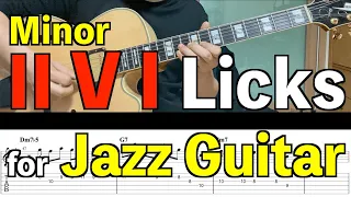 20 Minor 2-5-1 Licks for Jazz Guitar with TAB | 마이너 투파이브원 재즈 기타 릭