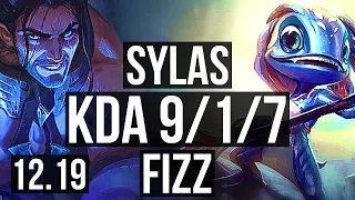 SYLAS vs FIZZ (MID) | 9/1/7, Quadra, 67% winrate, Godlike | KR Master | 12.19