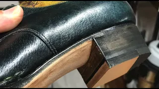 [Heel making] Replaced the leather sole with holes 4/4. Norwegian Construction. [engsub]