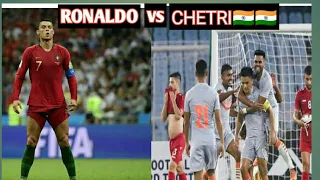 Ronaldo😍 vs chetri 🇮🇳free kick comparision🔥🔥💯💯