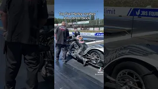 NEARLY a CRASH for this Top Fuel Harley