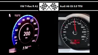 VW T-Roc R A1 VS. Audi A6 C6 3.0 TFSI - Acceleration 0-100km/h