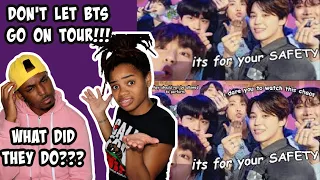 don't let bts go on tour REACTION| HILARIOUS COUPLE REACTION