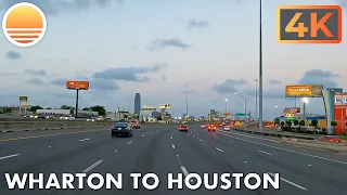 Wharton, Texas to Houston, Texas! Sunset Drive!