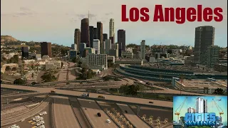 The city of Los Angeles recreated in Cities Skylines